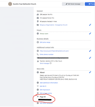 Facebook web page
