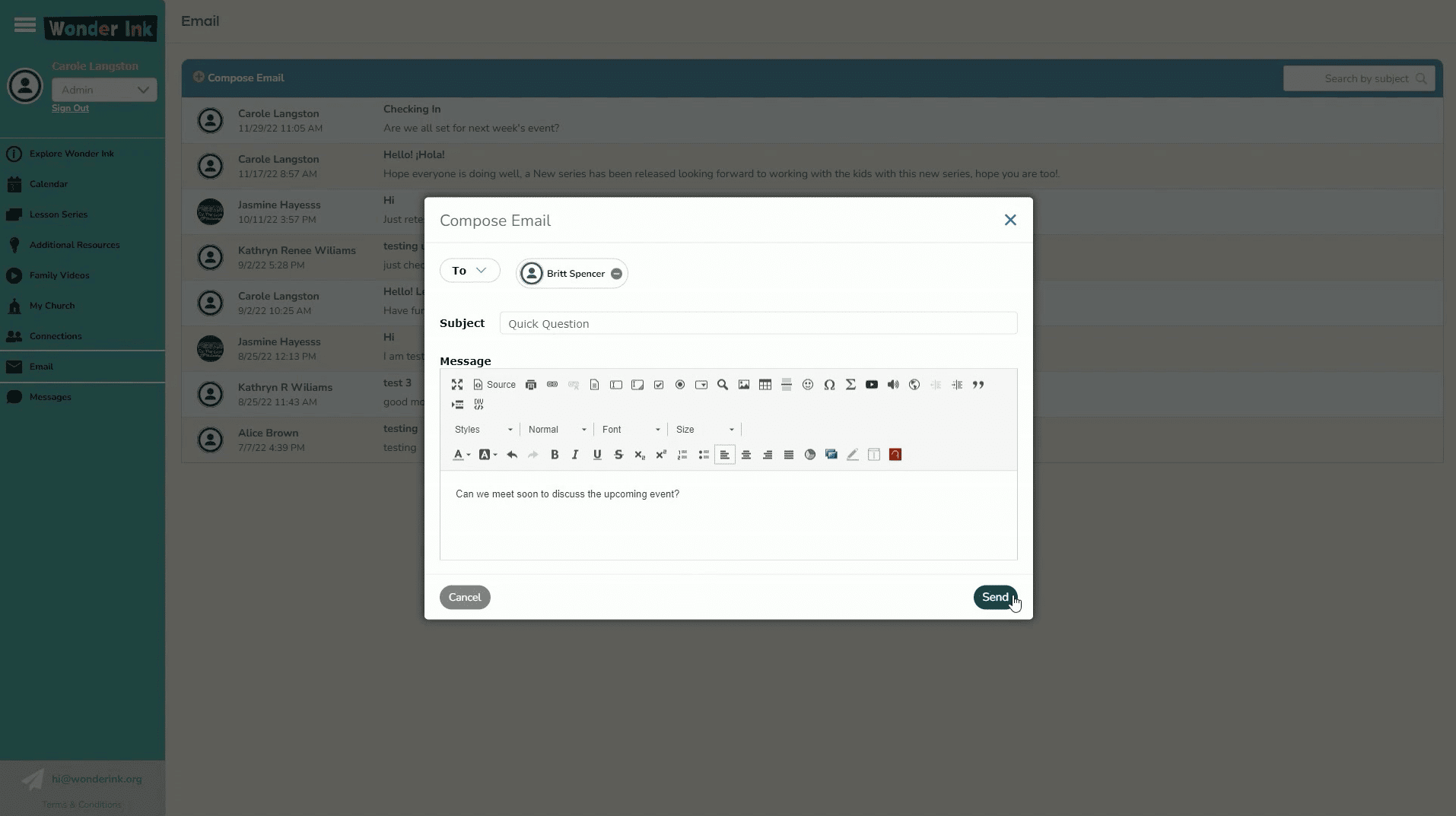 How to Send Emails and Messages Wonder Ink